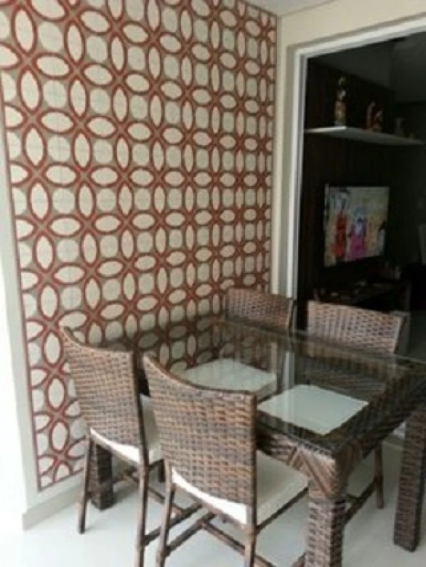 mesa de vime quadrada